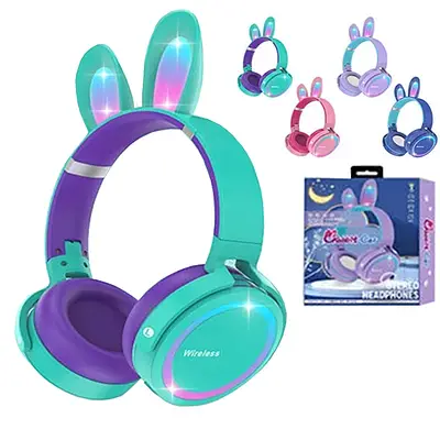 Навушники з вушками C 64091 бездротові, Bluetooth, мікрофон, мікс кольорів