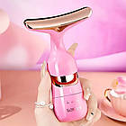 Мікрострумовий масажер для обличчя + 3 насадки / Ліфтинг масажер для шиї та обличчя / Масажер для очей, фото 3