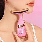 Мікрострумовий масажер для обличчя + 3 насадки / Ліфтинг масажер для шиї та обличчя / Масажер для очей, фото 2