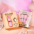 Мікрострумовий масажер для обличчя + 3 насадки / Ліфтинг масажер для шиї та обличчя / Масажер для очей, фото 10