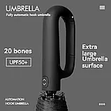 Автоматична парасолька з кільцем — міцна складна парасоля з антивітровим механізмом, фото 3