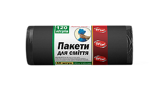 Пакет для сміття Toppack LD 120л 10шт 70х110см чорні