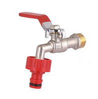 Кран кульовий для поливу Base 1/2"З під шланг, нікельов., ручка-важіль SV140W15 Thermo Alliance