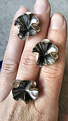 Срібний комплект без вставок Неаполь