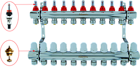Колектор латунний Häzer HKB-202/11 1", на 11 виходи