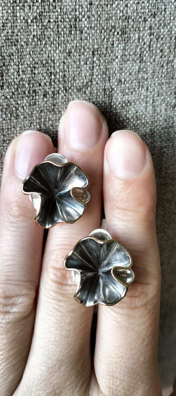 Срібні сережки без вставок Неаполь, фото 1