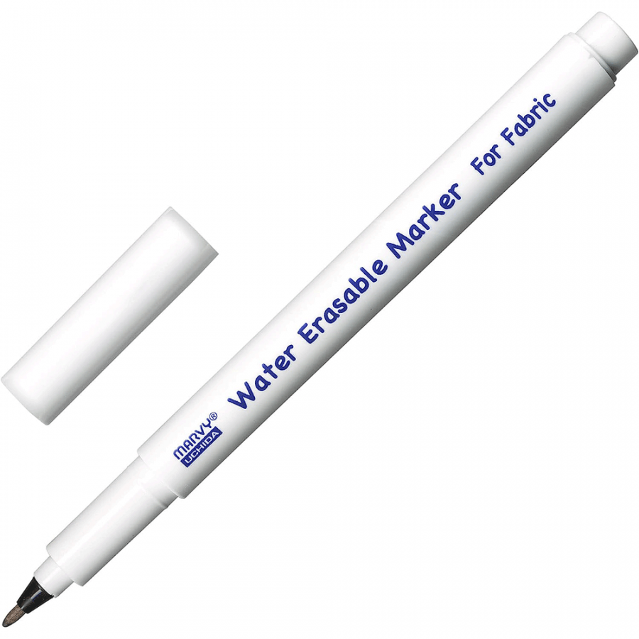 Маркер водорозчинний Water Erasable для розмітки тканини, Білий, 1 мм, Marvy, фото 1
