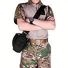 Тактическая сумка поясная Minik-496 армейская черная сумка на плечо водонепроницаемая, армейские сумки Minik, фото 4