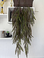 Ампельна штучна папороть ( зелена з коричневим напиленням , 110 см ), фото 5