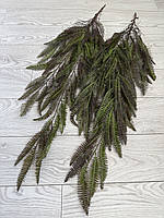 Ампельна штучна папороть ( зелена з коричневим напиленням , 110 см ), фото 4