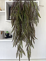 Ампельна штучна папороть ( зелена з коричневим напиленням , 110 см ), фото 3