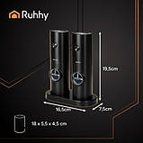 Набір з 2 електричних млинів Ruhhy 25558 для перцю та солі, фото 2