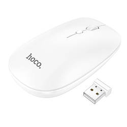 Маніпулятор миша HOCO GM15 Art dual-mode business wireless mouse White