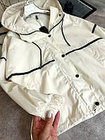 Жіноча вітровка на підкладці з капюшоном, легка демісезонна куртка жіноча, вітровка жіноча з плащової тканини