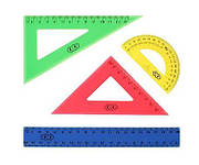 Лінійки, транспортири