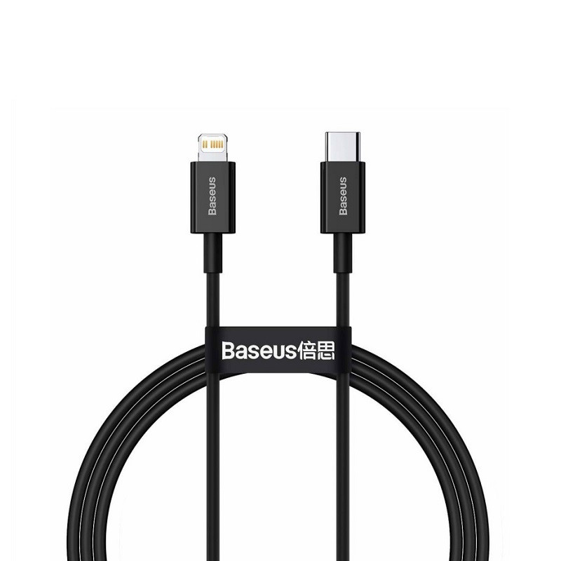 Кабель Baseus Superior Series Type-C to IP PD 20W 2m Black, фото 1