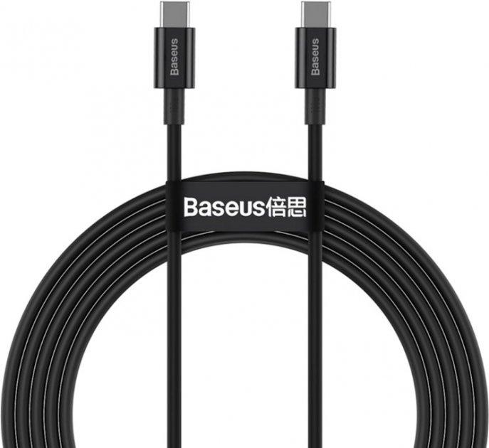 Кабель Baseus Superior Series Fast Charging Data Cable Type-C to Type-C 100W 2m Black, фото 1