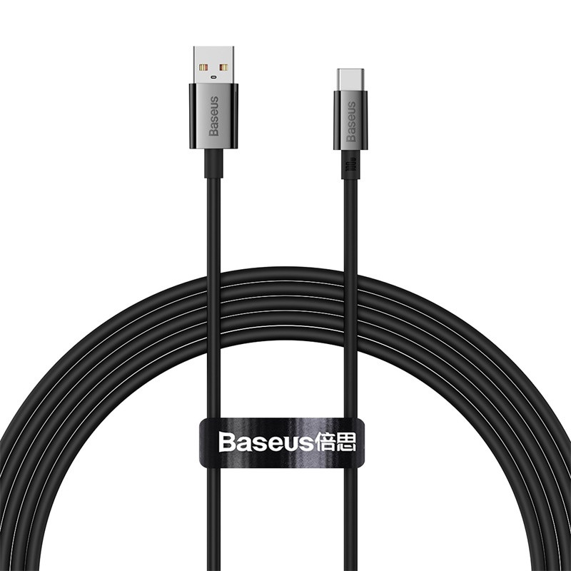 Кабель Baseus Superior Series Fast Charging Data Cable USB to Type-C 100W 2m Cluster Black, фото 1