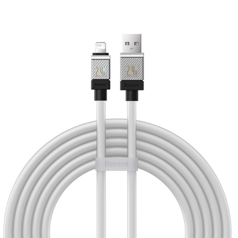 Кабель Baseus CoolPlay Series Fast Charging Cable USB to iP 2.4A 1m White, фото 1