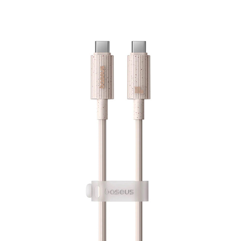 Кабель Baseus Habitat Series Fast Charging Cable Type-C to Type-C 100W 2m Wheat Pink, фото 1