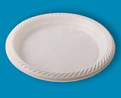 Тарілка одноразова десертна 165мм біла