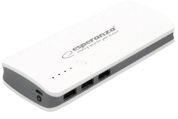 Повербанк Esperanza 8000mAh White/Grey (EMP106WE), фото 1