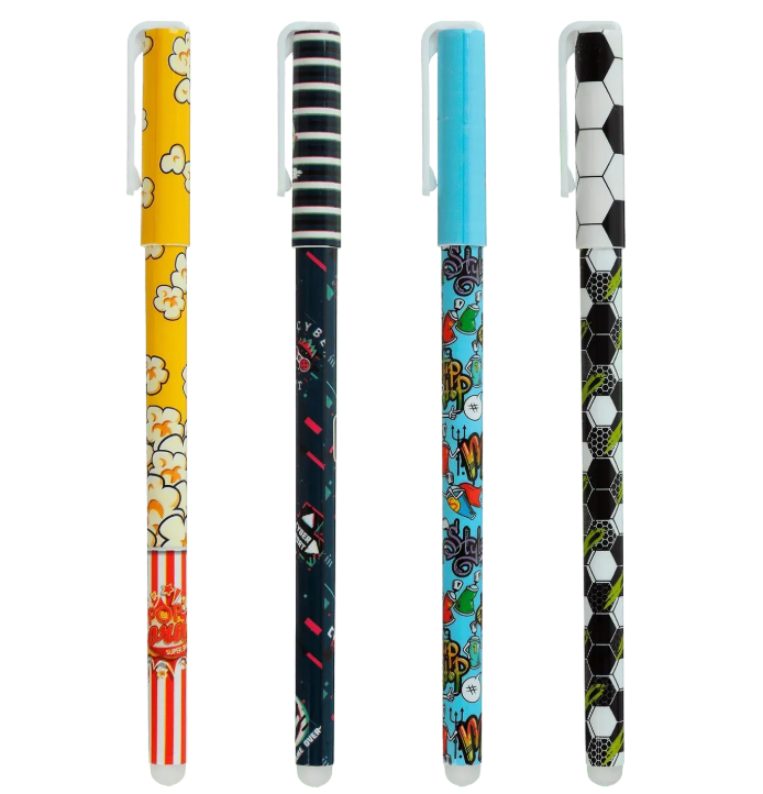 Ручка гелева пиши-стирай синя Zibi KIDS Line для хлопчиків, фото 1