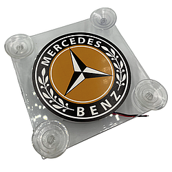 Табличка під лобове скло, світлодіодна табличка позначення з підсвічуванням 16х16 см ( MERCEDES ) 1шт