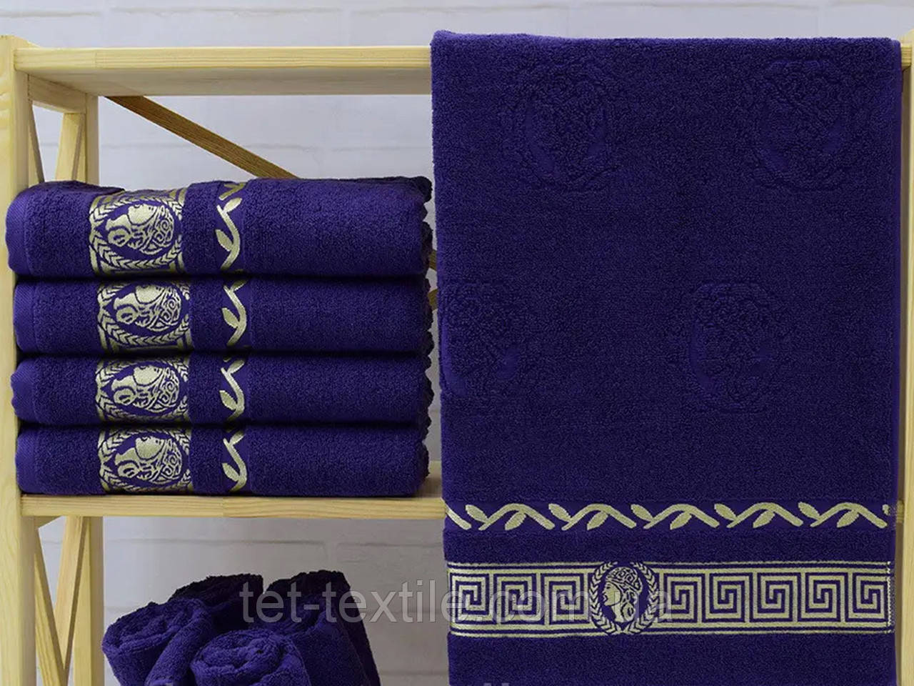 Рушник махровий Parisa Home банний з вишивкою 70х140см.