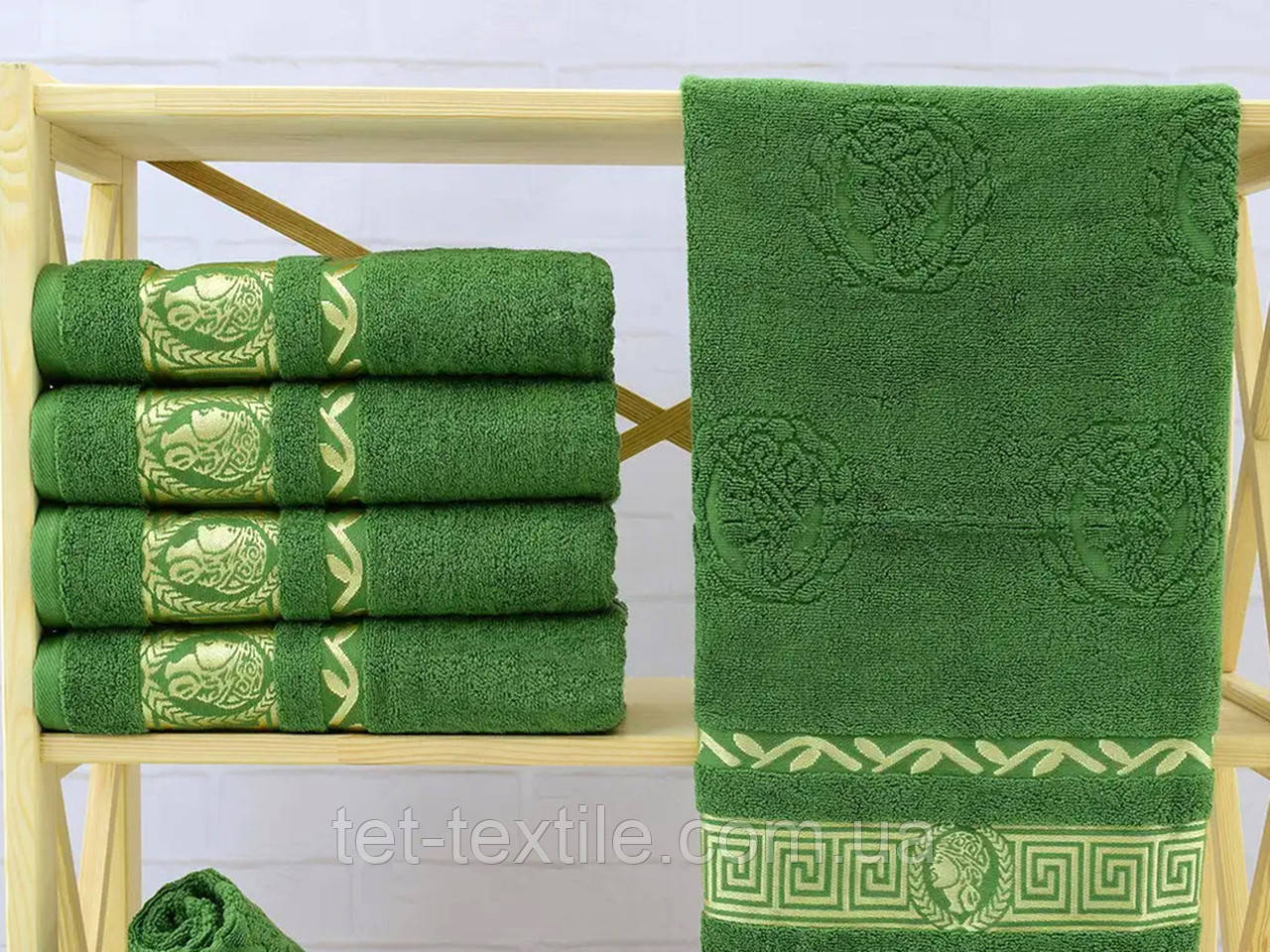 Рушник махровий Parisa Home банний з вишивкою 70х140см.