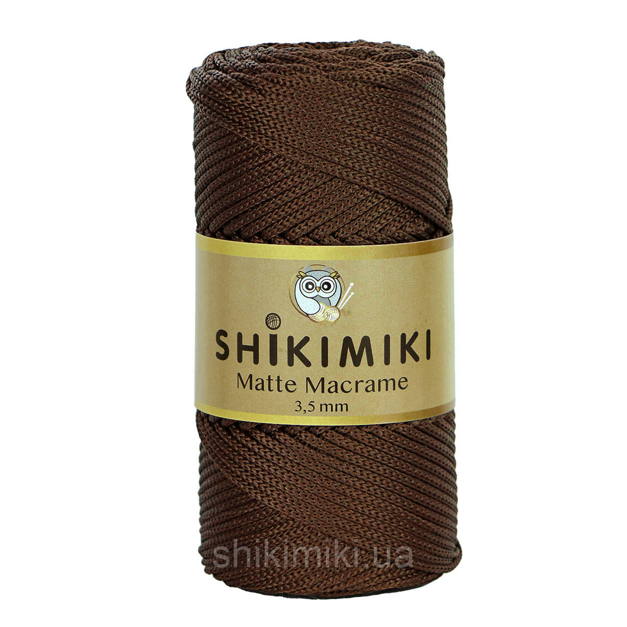 Шнур поліефірний Matte Macrame 3,5 mm, колір Темно-каштановий, фото 1