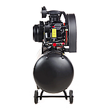 Компресор 3-циліндровий 3.0 кВт 530 л/хв 100 л 8 бар ремінний компресор, фото 3