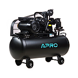 Компресор 3-циліндровий 3.0 кВт 530 л/хв 100 л 8 бар ремінний компресор, фото 4