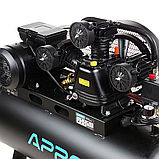 Компресор 3-циліндровий 3.0 кВт 530 л/хв 100 л 8 бар ремінний компресор, фото 6