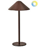 Світлодіодна настільна лампа FRANCOLI бездротова, коричневий колір, фото 2