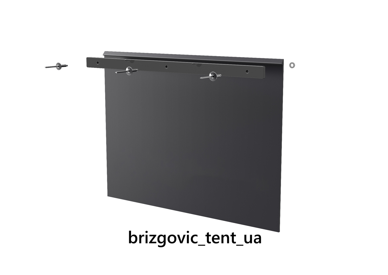 Бризковик з комплектом кріплень, (пара) 450х360мм (без напису), фото 1