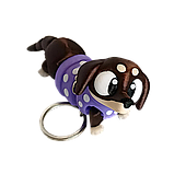 Брелок для ключів такса 3D, 12 см/Гнучкий дитячий брелок 3д собачка/ Шарнірна 3д підвіска для наплічника, фото 2