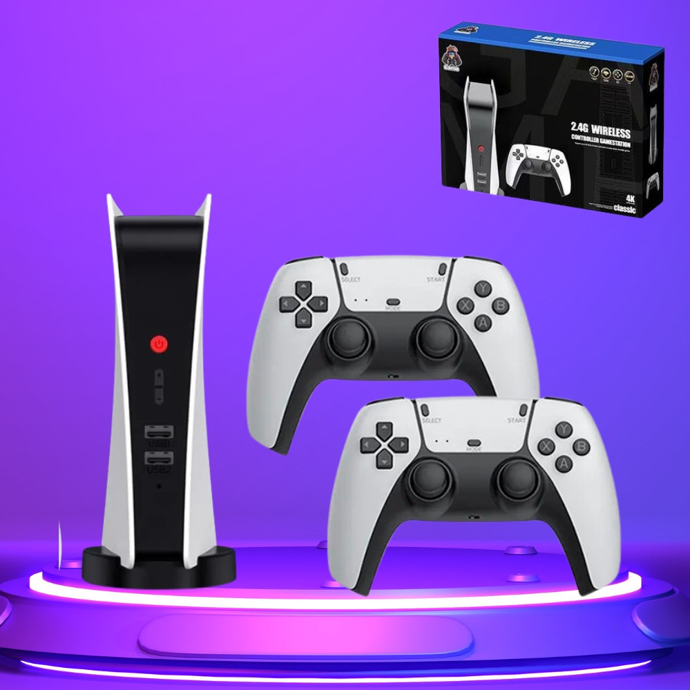Ігрова приставка M5 4K для телевізора Консоль із двома джойстиками для відеоігор, фото 1