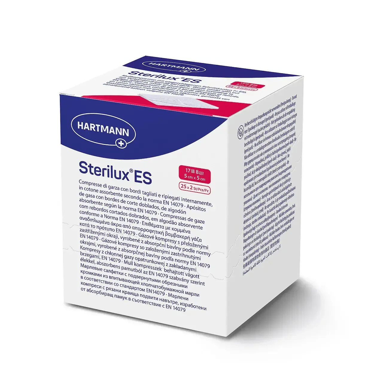 Серветки марлеві, стерильні Sterilux ES Hartmann, 5 см х 5 см, 25 х 2 шт., фото 1