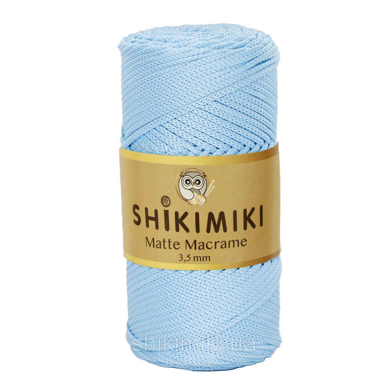 Шнур поліефірний Matte Macrame 3,5 mm, колір Блакитно-небесний, фото 1