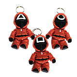 Брелок "Гра в кальмара" 3D, 8 см, пластик/3д Підвіска на наплічник/Рухливий 3д брелок на принтері, фото 2