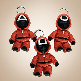 Брелок "Гра в кальмара" 3D, 8 см, пластик/3д Підвіска на наплічник/Рухливий 3д брелок на принтері