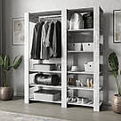 Вішалка для одягу гардеробна з 8 відкритими полицями Гардеробні системи з Ламінованого ДСП, фото 2