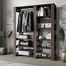 Вішалка для одягу гардеробна з 8 відкритими полицями Гардеробні системи з Ламінованого ДСП, фото 4