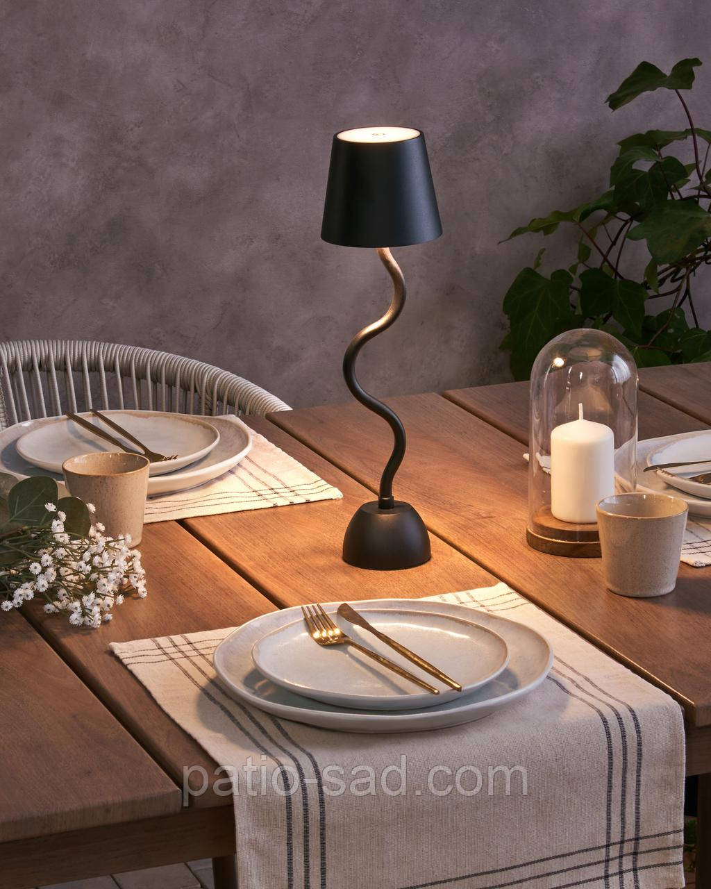 Лампа з димером, метал, чорний колір VOUGA, фото 1