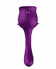 Подвійний вібратор з вакуумною стимуляцією Stymulator- ROSE S-E05 purple, фото 2