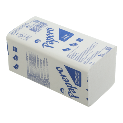 Рушники паперові V-скл. 2-х шар. білі "Point Papero" (150 листів) (21*22см)
