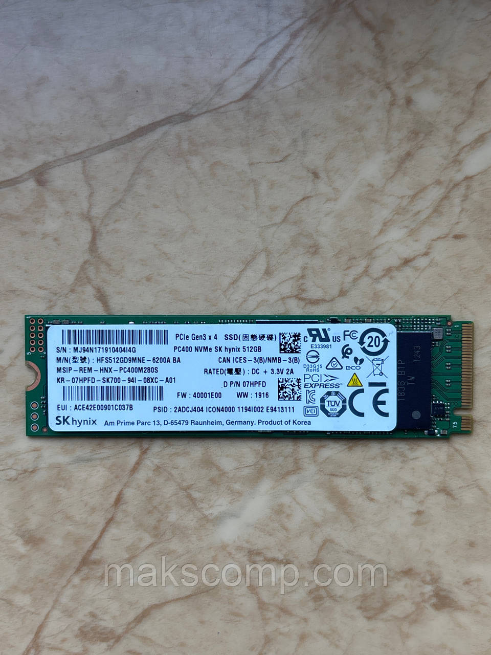 SSD Hynix HFS512GD9MND 512GB m.2 PCIe NVMe, фото 1
