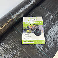 Агротканина Garden Flora Чорна 100 г/м² 1.10м × 100м Мульчувальна агротканина для грядок