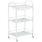 Тележка для салону ,  металева з скляними полицями та ящиком , помічник для косметолога, фото 2